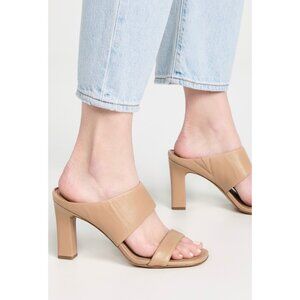 New‎ Vince Quinn Block Heel Slide Sandals in Cappuccino Size 9